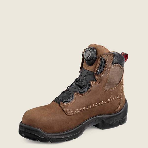 Red Wing Safety Boots Flexbond - 6-inch Boa® Waterproof Toe - Brown - Mens MXN812597